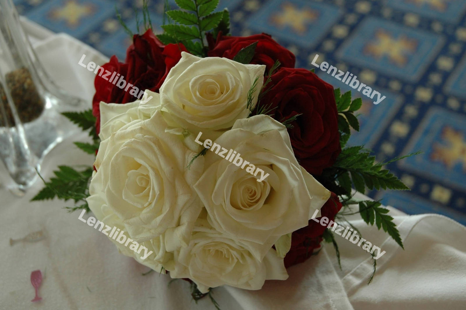White & Red Roses